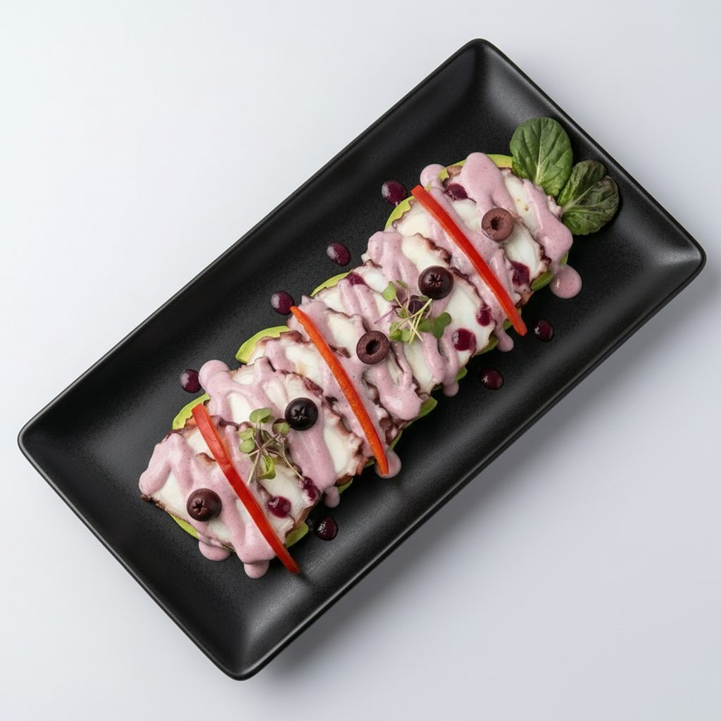 Tiradito Pulpo Al Olivo.
